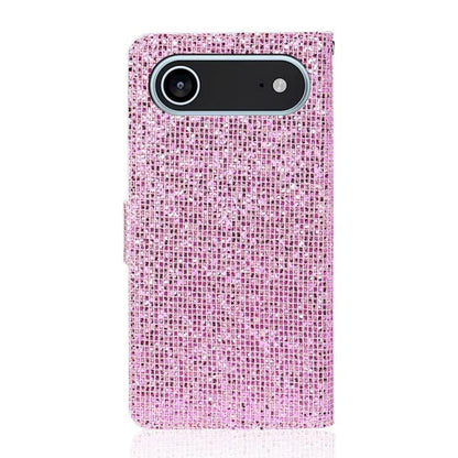 For iPhone Air Glitter Powder Filp Leather Phone Case(Pink) - iPhone Air Cases by buy2fix | Online Shopping UK | buy2fix