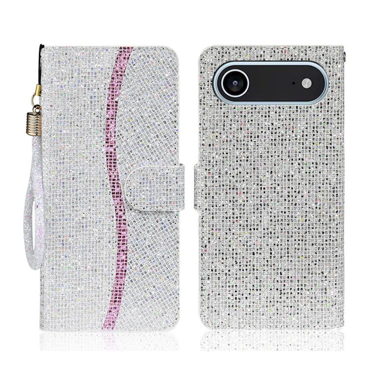 For iPhone Air Glitter Powder Filp Leather Phone Case(Silver) - iPhone Air Cases by buy2fix | Online Shopping UK | buy2fix