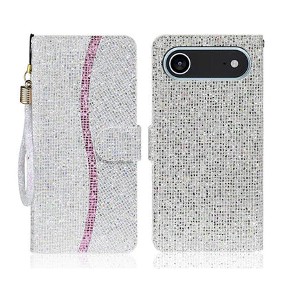 For iPhone Air Glitter Powder Filp Leather Phone Case(Silver) - iPhone Air Cases by buy2fix | Online Shopping UK | buy2fix