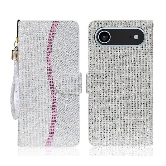 For iPhone Air Glitter Powder Filp Leather Phone Case(Silver) - iPhone Air Cases by buy2fix | Online Shopping UK | buy2fix