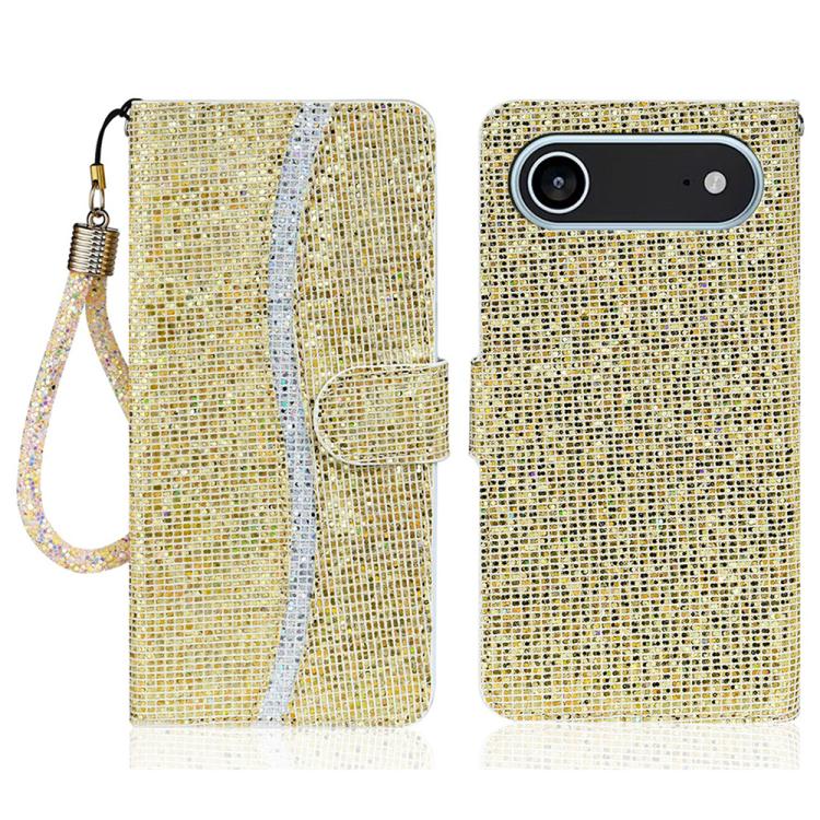 For iPhone Air Glitter Powder Filp Leather Phone Case(Gold) - iPhone Air Cases by buy2fix | Online Shopping UK | buy2fix