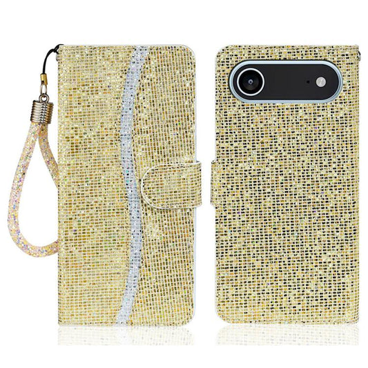 For iPhone Air Glitter Powder Filp Leather Phone Case(Gold) - iPhone Air Cases by buy2fix | Online Shopping UK | buy2fix