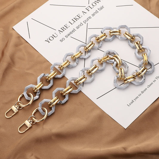 L201 Octagonal Buckle Resin Contrast Thick Chain Phone Lanyard with Spacer, Model:L201-2HS-60cm - Lanyards & Wrist Straps by buy2fix | Online Shopping UK | buy2fix