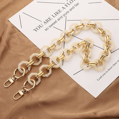 L201 Octagonal Buckle Resin Contrast Thick Chain Phone Lanyard with Spacer, Model:L201-XS-60cm - Lanyards & Wrist Straps by buy2fix | Online Shopping UK | buy2fix