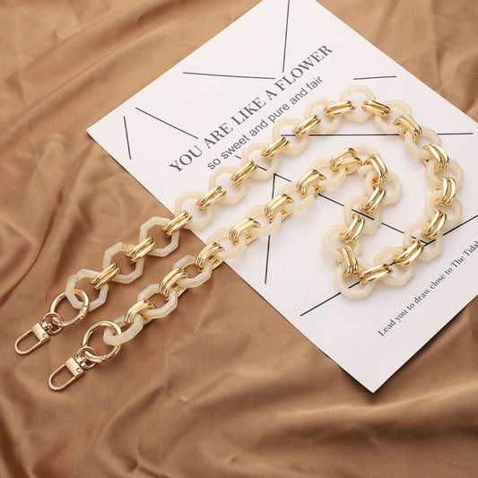 L201 Octagonal Buckle Resin Contrast Thick Chain Phone Lanyard with Spacer, Model:L201-XS-80cm - Lanyards & Wrist Straps by buy2fix | Online Shopping UK | buy2fix