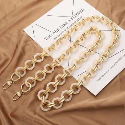 L201 Octagonal Buckle Resin Contrast Thick Chain Phone Lanyard with Spacer, Model:L201-XS-120cm - Lanyards & Wrist Straps by buy2fix | Online Shopping UK | buy2fix