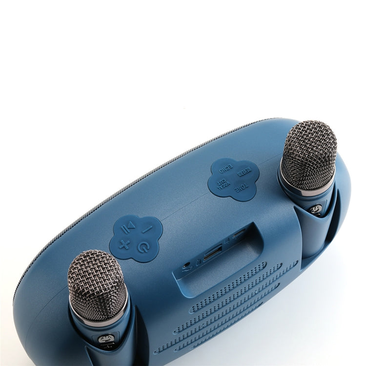 T&G TG542 LED Flash Wireless Bluetooth Karaoke Speaker with Microphone(Royal Blue) - Desktop Speaker by T&G | Online Shopping UK | buy2fix