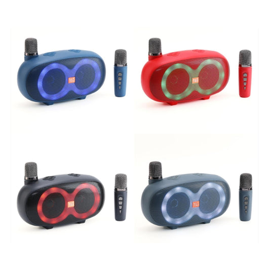T&G TG542 LED Flash Wireless Bluetooth Karaoke Speaker with Microphone(Red) - Desktop Speaker by T&G | Online Shopping UK | buy2fix