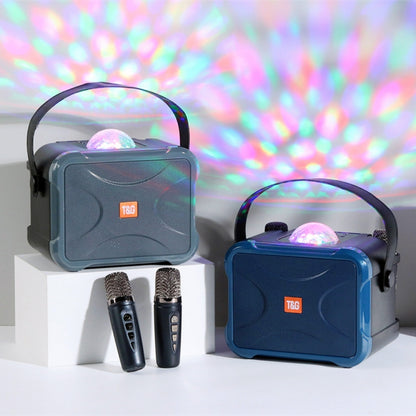 T&G TG543 Colorful Integrated Handheld Karaoke Wireless Bluetooth Speaker(Blue) - Desktop Speaker by T&G | Online Shopping UK | buy2fix