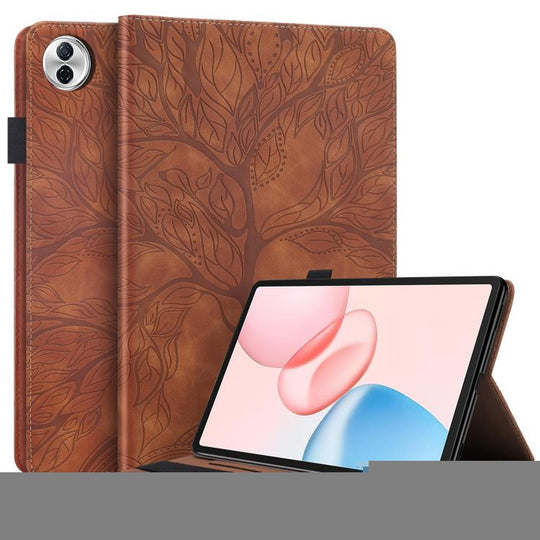 For Honor Pad 10 Life Tree Series Horizontal Flip Leather Tablet Case(Brown)