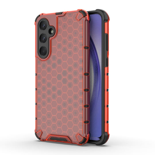 For Samsung Galaxy A35 5G Shockproof Honeycomb PC + TPU Protective Phone Case(Red)