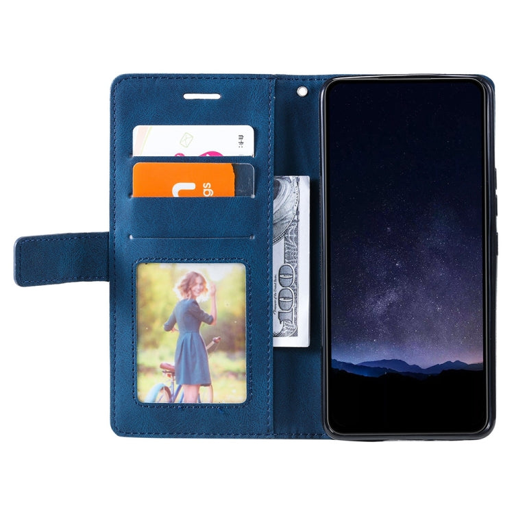 For iPhone 16 Pro Max Skin Feel Splicing Leather Phone Case(Blue) by buy2fix