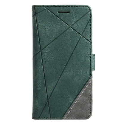 For iPhone 16 Pro Max Skin Feel Splicing Leather Phone Case(Green) by buy2fix