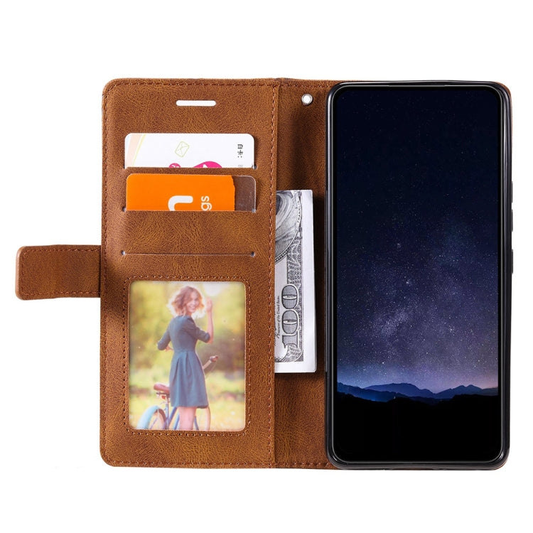 For iPhone 16 Pro Skin Feel Splicing Leather Phone Case(Brown) by buy2fix