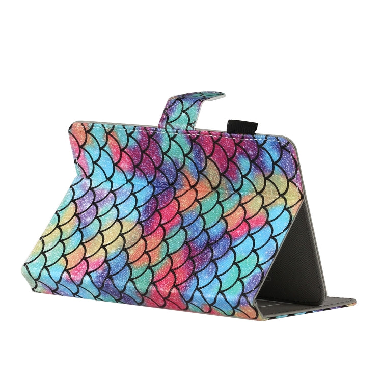 For 10 inch Universal Tablet PC Colored Drawing Pattern Horizontal Flip PU Leather Case with Holder & Card Slot(Diamond) - 10 - 11 inch by buy2fix | Online Shopping UK | buy2fix