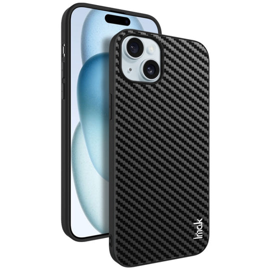 For iPhone 15 Plus IMAK LX-5 Series Shockproof PC + PU + TPU Protective Phone Case(Carbon Fiber Texture)