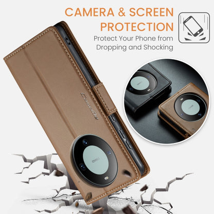 For Huawei Mate 60 CaseMe 023 Butterfly Buckle Litchi Texture RFID Anti-theft Leather Phone Case(Brown) - Huawei Cases by CaseMe | Online Shopping UK | buy2fix