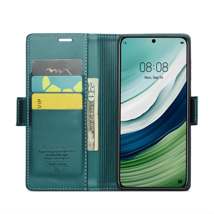 For Huawei Mate 60 CaseMe 023 Butterfly Buckle Litchi Texture RFID Anti-theft Leather Phone Case(Pearly Blue) - Huawei Cases by CaseMe | Online Shopping UK | buy2fix