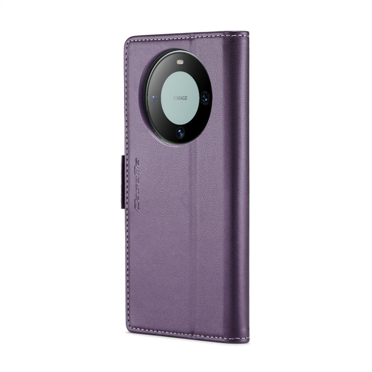 For Huawei Mate 60 CaseMe 023 Butterfly Buckle Litchi Texture RFID Anti-theft Leather Phone Case(Pearly Purple) - Huawei Cases by CaseMe | Online Shopping UK | buy2fix