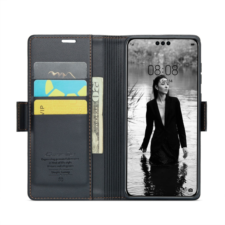 For Huawei Mate 60 Pro / 60 Pro+ CaseMe 023 Butterfly Buckle Litchi Texture RFID Anti-theft Leather Phone Case(Black) - Huawei Cases by CaseMe | Online Shopping UK | buy2fix