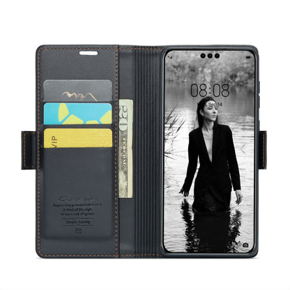 For Huawei Mate 60 Pro / 60 Pro+ CaseMe 023 Butterfly Buckle Litchi Texture RFID Anti-theft Leather Phone Case(Black) - Huawei Cases by CaseMe | Online Shopping UK | buy2fix