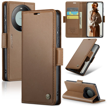 For Huawei Mate 60 Pro / 60 Pro+ CaseMe 023 Butterfly Buckle Litchi Texture RFID Anti-theft Leather Phone Case(Brown) - Huawei Cases by CaseMe | Online Shopping UK | buy2fix