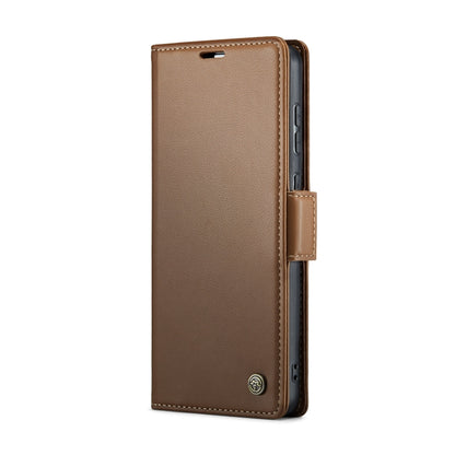 For Huawei Mate 60 Pro / 60 Pro+ CaseMe 023 Butterfly Buckle Litchi Texture RFID Anti-theft Leather Phone Case(Brown) - Huawei Cases by CaseMe | Online Shopping UK | buy2fix