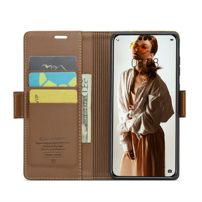 For Huawei Mate 60 Pro / 60 Pro+ CaseMe 023 Butterfly Buckle Litchi Texture RFID Anti-theft Leather Phone Case(Brown) - Huawei Cases by CaseMe | Online Shopping UK | buy2fix