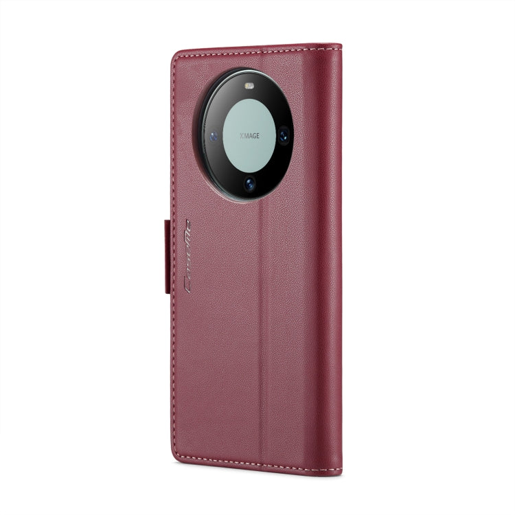 For Huawei Mate 60 Pro / 60 Pro+ CaseMe 023 Butterfly Buckle Litchi Texture RFID Anti-theft Leather Phone Case(Wine Red) - Huawei Cases by CaseMe | Online Shopping UK | buy2fix