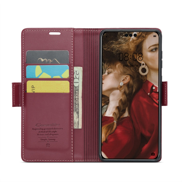 For Huawei Mate 60 Pro / 60 Pro+ CaseMe 023 Butterfly Buckle Litchi Texture RFID Anti-theft Leather Phone Case(Wine Red) - Huawei Cases by CaseMe | Online Shopping UK | buy2fix