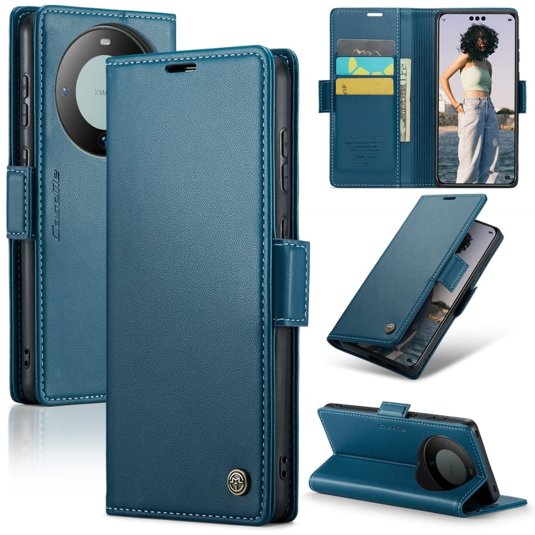 For Huawei Mate 60 Pro / 60 Pro+ CaseMe 023 Butterfly Buckle Litchi Texture RFID Anti-theft Leather Phone Case(Blue) - Huawei Cases by CaseMe | Online Shopping UK | buy2fix