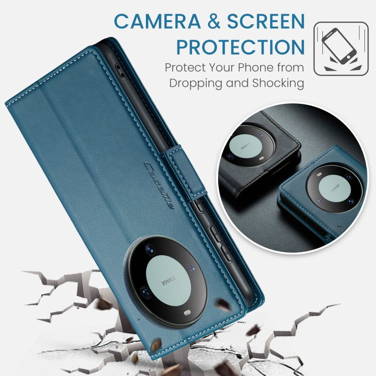 For Huawei Mate 60 Pro / 60 Pro+ CaseMe 023 Butterfly Buckle Litchi Texture RFID Anti-theft Leather Phone Case(Blue) - Huawei Cases by CaseMe | Online Shopping UK | buy2fix