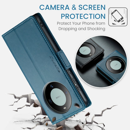 For Huawei Mate 60 Pro / 60 Pro+ CaseMe 023 Butterfly Buckle Litchi Texture RFID Anti-theft Leather Phone Case(Blue) - Huawei Cases by CaseMe | Online Shopping UK | buy2fix