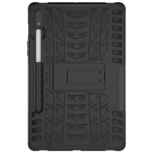 For Samsung Galaxy Tab S9 / S7 / S8 Tire Texture TPU + PC Tablet Case(Black) - Galaxy Tab S9 Cases by buy2fix | Online Shopping UK | buy2fix