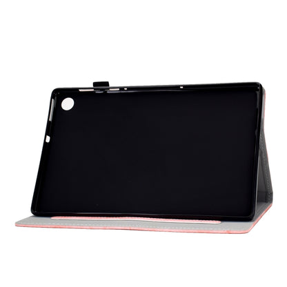 For Samsung Galaxy Tab A9 Marble Style Cloth Texture Smart Leather Tablet Case(Pink) - Galaxy Tab A9 by buy2fix | Online Shopping UK | buy2fix