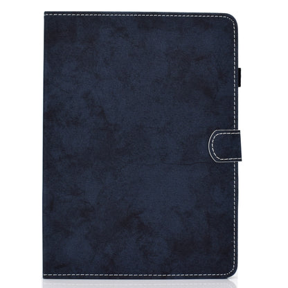 For Samsung Galaxy Tab A9 Marble Style Cloth Texture Smart Leather Tablet Case(Dark Blue) - Galaxy Tab A9 by buy2fix | Online Shopping UK | buy2fix