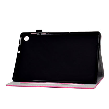 For Samsung Galaxy Tab A9+ Marble Style Cloth Texture Smart Leather Tablet Case(Rose Red) - Galaxy Tab A9+ by buy2fix | Online Shopping UK | buy2fix