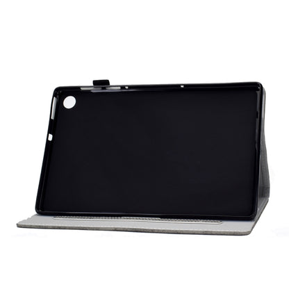 For Samsung Galaxy Tab A9+ Marble Style Cloth Texture Smart Leather Tablet Case(Grey) - Galaxy Tab A9+ by buy2fix | Online Shopping UK | buy2fix