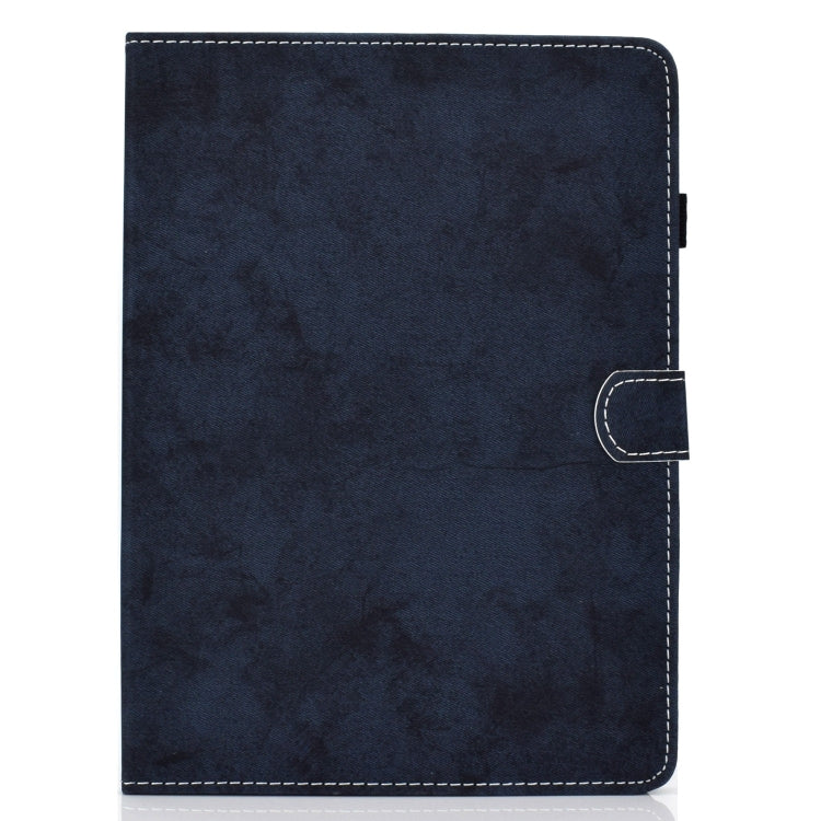 For Samsung Galaxy Tab A9+ Marble Style Cloth Texture Smart Leather Tablet Case(Dark Blue) - Galaxy Tab A9+ by buy2fix | Online Shopping UK | buy2fix