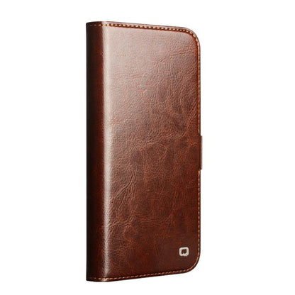 For iPhone 17 Pro Max QIALINO Classic 103 Buckle Genuine Leather Phone Case(Brown) - iPhone 17 Pro Max Cases by QIALINO | Online Shopping UK | buy2fix