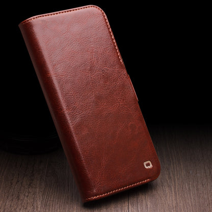 For iPhone 15 Pro Max QIALINO Classic 103 Buckle Genuine Leather Phone Case(Black) - iPhone 15 Pro Max Cases by QIALINO | Online Shopping UK | buy2fix