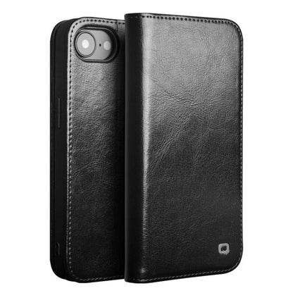 For iPhone 16e QIALINO Classic Genuine Leather Phone Case(Black) - iPhone 16e Cases by QIALINO | Online Shopping UK | buy2fix