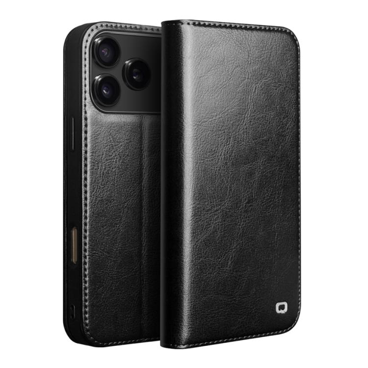 For iPhone 17 Pro QIALINO Classic Genuine Leather Phone Case(Black) - iPhone 17 Pro Cases by QIALINO | Online Shopping UK | buy2fix
