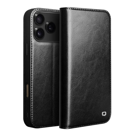 For iPhone 18 Pro / 17 Pro QIALINO Classic Genuine Leather Phone Case(Black)