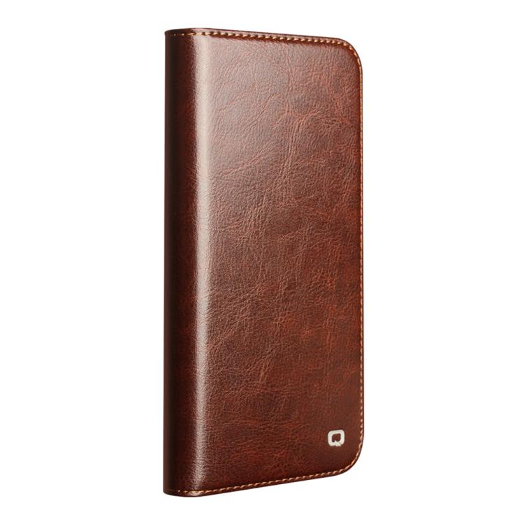 For iPhone 17 Pro Max QIALINO Classic Genuine Leather Phone Case(Brown) - iPhone 17 Pro Max Cases by QIALINO | Online Shopping UK | buy2fix
