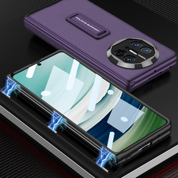 For Huawei Mate X5 GKK Magnetic Hinge Flip Leather Phone Case with Holder(Carbon Fiber) - Huawei Cases by GKK | Online Shopping UK | buy2fix