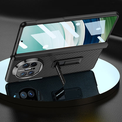 For Huawei Mate X5 GKK Magnetic Hinge Flip Leather Phone Case with Holder(Carbon Fiber) - Huawei Cases by GKK | Online Shopping UK | buy2fix