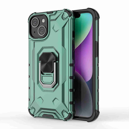For iPhone 14 Ice Armor Series Ring Holder Phone Case(Green) by buy2fix