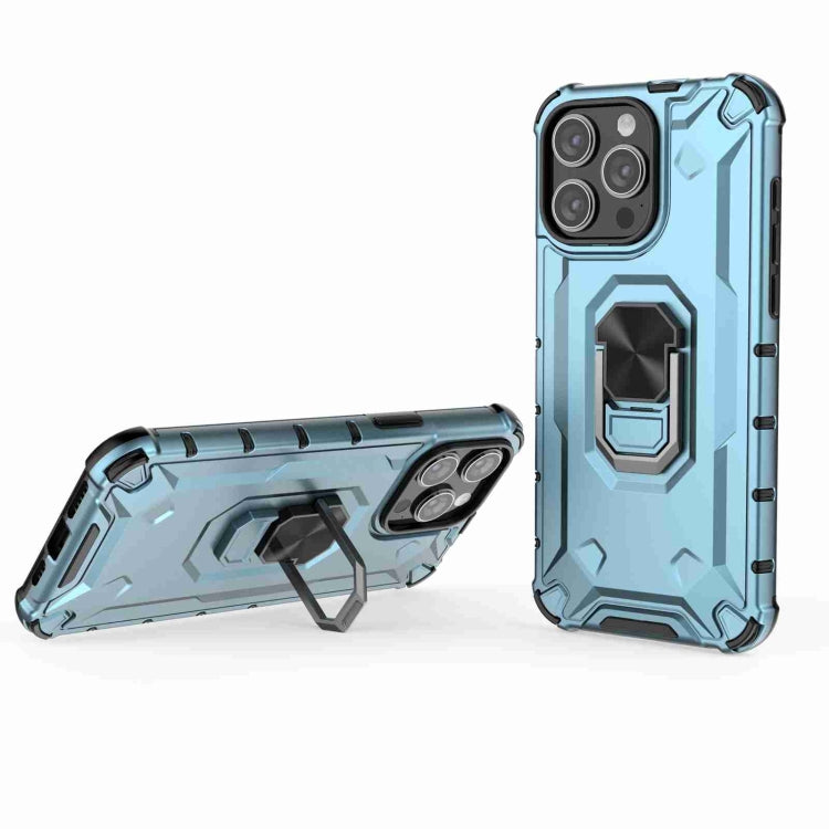 For iPhone 13 Pro Max Ice Armor Series Ring Holder Phone Case(Blue) by buy2fix