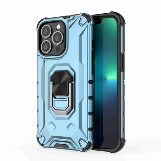 For iPhone 13 Pro Max Ice Armor Series Ring Holder Phone Case(Blue) by buy2fix